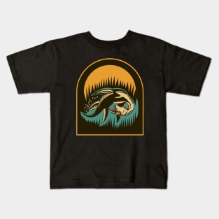 Retro Loch Ness Monster Kids T-Shirt